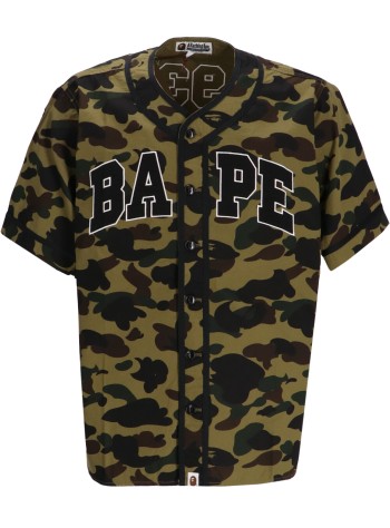bape shirt man1st camo baseball shirt m - 001srk301002m green
