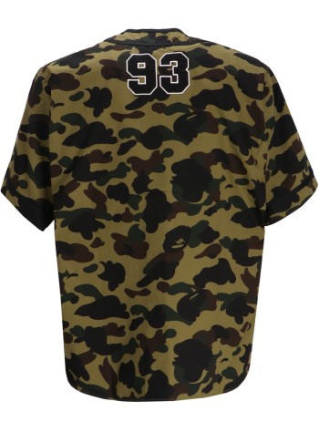 bape shirt man1st camo baseball shirt m - 001srk301002m green 2