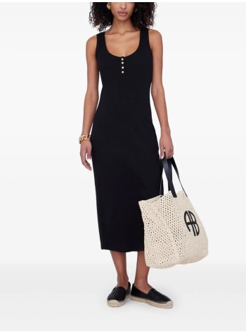 anine bing dress womanalessia tank midi dress - a0210924blk26 black 2