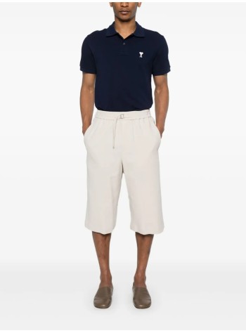 ami short pant manelasticated large shorts - hso310co0106 394 2