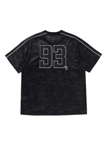 bape t-shirt mancamo stripe baseball logo relaxed fit tee m - 001csl301007m black 2