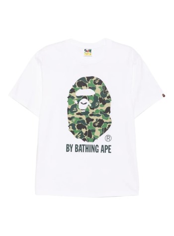 bape t-shirt manabc camo by bathing ape tee m - 001tel301007m white x green