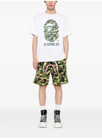 bape t-shirt manabc camo by bathing ape tee m - 001tel301007m white x green 2