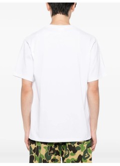 bape t-shirt manabc camo by bathing ape tee m - 001tel301007m white x green
