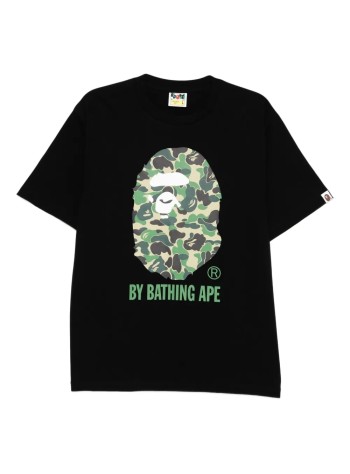 bape t-shirt manabc camo by bathing ape tee m - 001tel301007m black x green