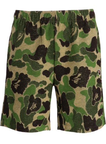 bape pantalon corto hombre abc camo pile one point sweat shorts m - 001spl301015m green