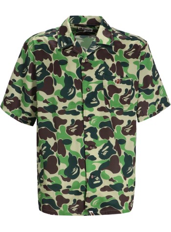 bape shirt manabc camo open collar ss shirts m - 001srl301007m green