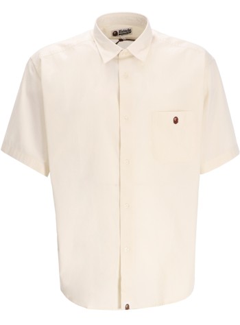 bape shirt manbig college shirt m - 001srl301006m white
