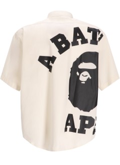 bape camiseria hombre big college shirt m - 001srl301006m white