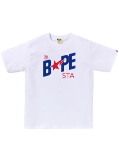 bape t-shirt mancolors bape sta tee m - 001tel301022m white