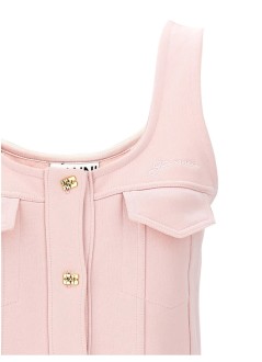 ganni vestido mujer heavy fleece mini dress - t4111 868