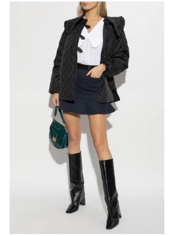 ganni skirt womanheavy fleece mini skirt - t4074 683 2