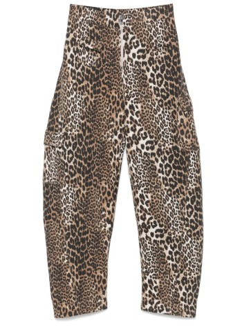 ganni pantalon mujer heavy fleece pants - t4209 943