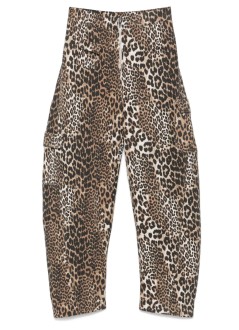 ganni pantalon mujer heavy fleece pants - t4209 943