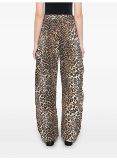 ganni pantalon mujer heavy fleece pants - t4209 943