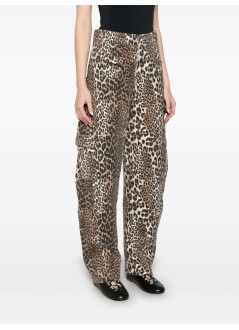 ganni pantalon mujer heavy fleece pants - t4209 943