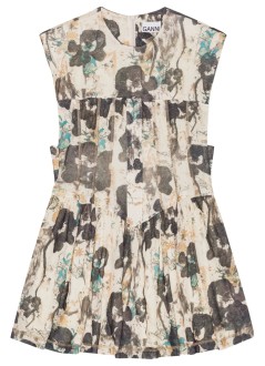 ganni vestido mujer printed marl mesh corset mini dress - t4132 193