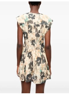 ganni vestido mujer printed marl mesh corset mini dress - t4132 193
