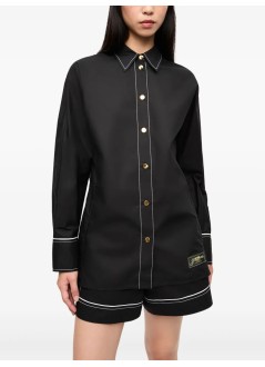 ganni camiseria mujer cotton poplin long sleeve raglan shirt - w0497 099