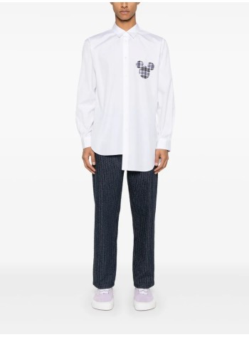 comme des garçons shirt shirt manmens shirt woven - fob035s25 white check 2