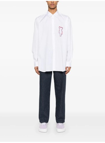 comme des garçons shirt camiseria hombre mens shirt woven - fob037s25 white check 2