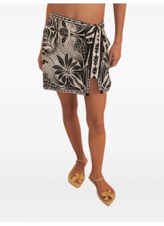 farm rio skirt womanmonochrome elegance scarf mini skirt - 332426 25077