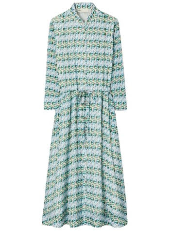 tory burch dress womanprinted silk cotton midi dress - 169075417 417