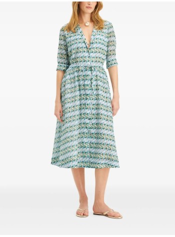 tory burch dress womanprinted silk cotton midi dress - 169075417 417 2
