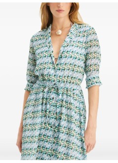 tory burch vestido mujer printed silk cotton midi dress - 169075417 417