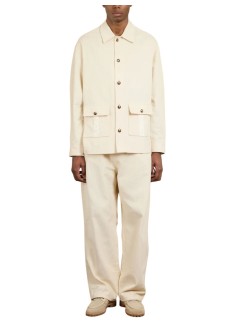 drôle de monsieur outerwear manla surchemise corduroy - ish243co224ec ecru