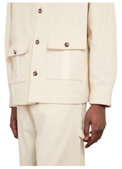drôle de monsieur outerwear manla surchemise corduroy - ish243co224ec ecru