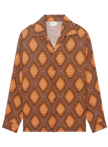 drôle de monsieur camiseria hombre la chemise médaillon ml - ish234vi022bn brown