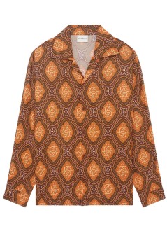 drôle de monsieur camiseria hombre la chemise médaillon ml - ish234vi022bn brown
