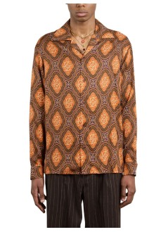 drôle de monsieur camiseria hombre la chemise médaillon ml - ish234vi022bn brown