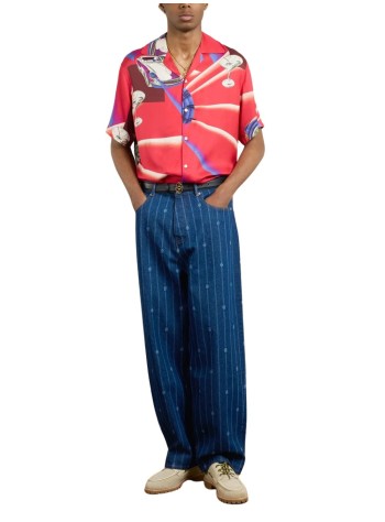 drôle de monsieur camiseria hombre la chemise voiture - ish230vi025rd red 2