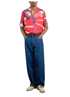 drôle de monsieur shirt manla chemise voiture - ish230vi025rd red