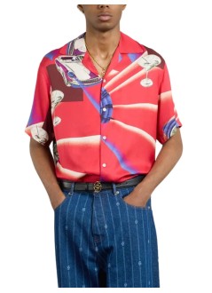 drôle de monsieur shirt manla chemise voiture - ish230vi025rd red
