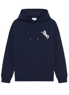drôle de monsieur sudadera hombre le hoodie emblème chevaux - iho187co127ny navy