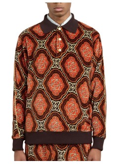 drôle de monsieur polo hombre le polo velours médaillon - ipl137co235bn brown