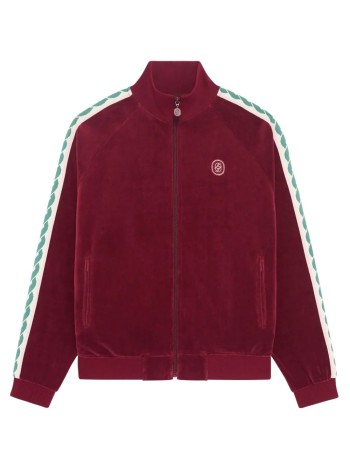 drôle de monsieur sweater manla veste survêtement velours - isj009co169wn wine