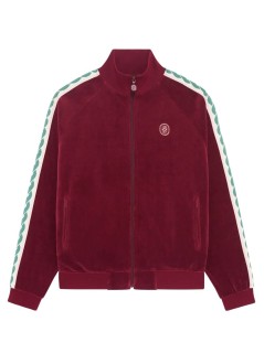 drôle de monsieur sudadera hombre la veste survêtement velours - isj009co169wn wine