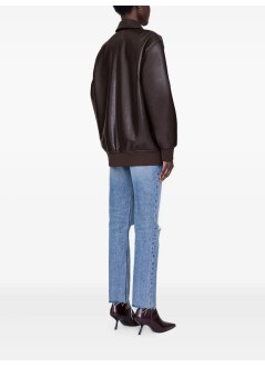 anine bing outerwear womankelanie jacket - a017185bwn43 dark brown