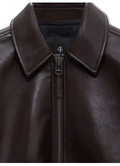 anine bing outerwear womankelanie jacket - a017185bwn43 dark brown
