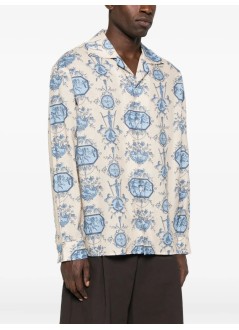 drôle de monsieur camiseria hombre la chemise patineur - ish232li011lbe light blue