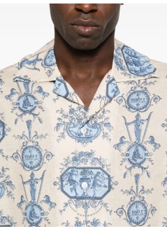 drôle de monsieur camiseria hombre la chemise patineur - ish232li011lbe light blue