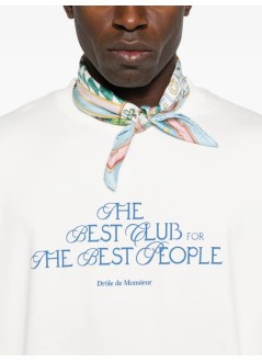 drôle de monsieur t-shirt manle t-shirt "the best club" - its273co002ow off white