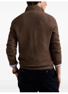 polo ralph lauren punto hombre ls hz-long sleeve-pullover - 710932304527 nutmeg brown heather