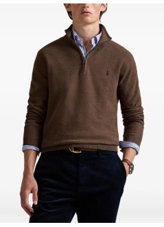 polo ralph lauren punto hombre ls hz-long sleeve-pullover - 710932304527 nutmeg brown heather