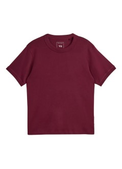 y3 t-shirt many-3 slim short sleeve tee - kb4630 maroon