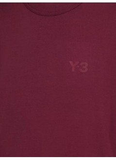 y3 t-shirt many-3 slim short sleeve tee - kb4630 maroon